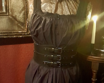 Black cotton lace sleeveless  dress with flounce hem - upto UK size 22