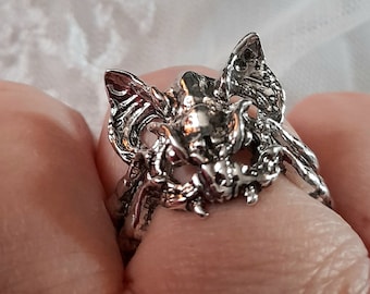 Vampire bat costume jewellery ring