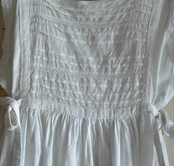 White cotton pajama dress hotsell