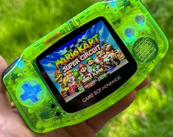 GBA ゲームボーイアドバンス 本体 IPS V2 バックライト 液晶 搭載 クリアホワイト 任天堂 ゲームボーイアドバンス ゲームボーイ バックライト付き IPS V2