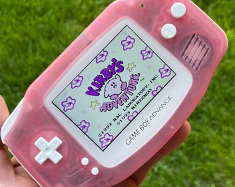 Custom IPS V3 Backlit Nintendo Gameboy Advance Clear Pink/White by 8bitAesthetics