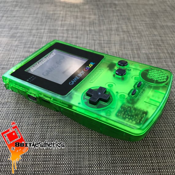 Custom Backlit Nintendo Gameboy Color Clear Blue/green Glow in the Dark by  8bitaesthetics 