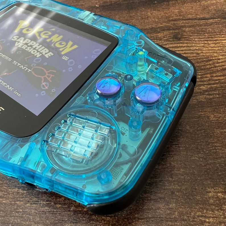 Custom IPS Backlit Nintendo Gameboy Advance Mirror Blue/ Lavender Opal by 8bitAesthetics image 4