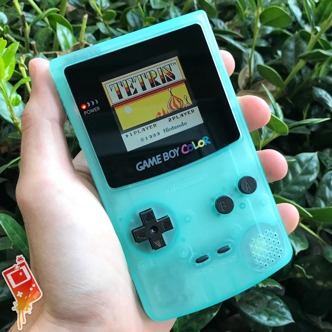 Custom Backlit Nintendo Gameboy Color Clear Blue/green Glow in the