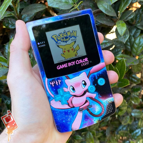 Custom Backlit Nintendo Gameboy Color "Artist Series" - Mew by 8bitAesthetics & The DMGenius