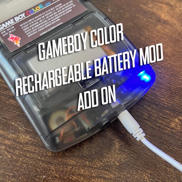 Batería recargable para Gameboy Color de 1800 mAh (solo como complemento: lea la descripción completa del artículo antes de comprarlo)