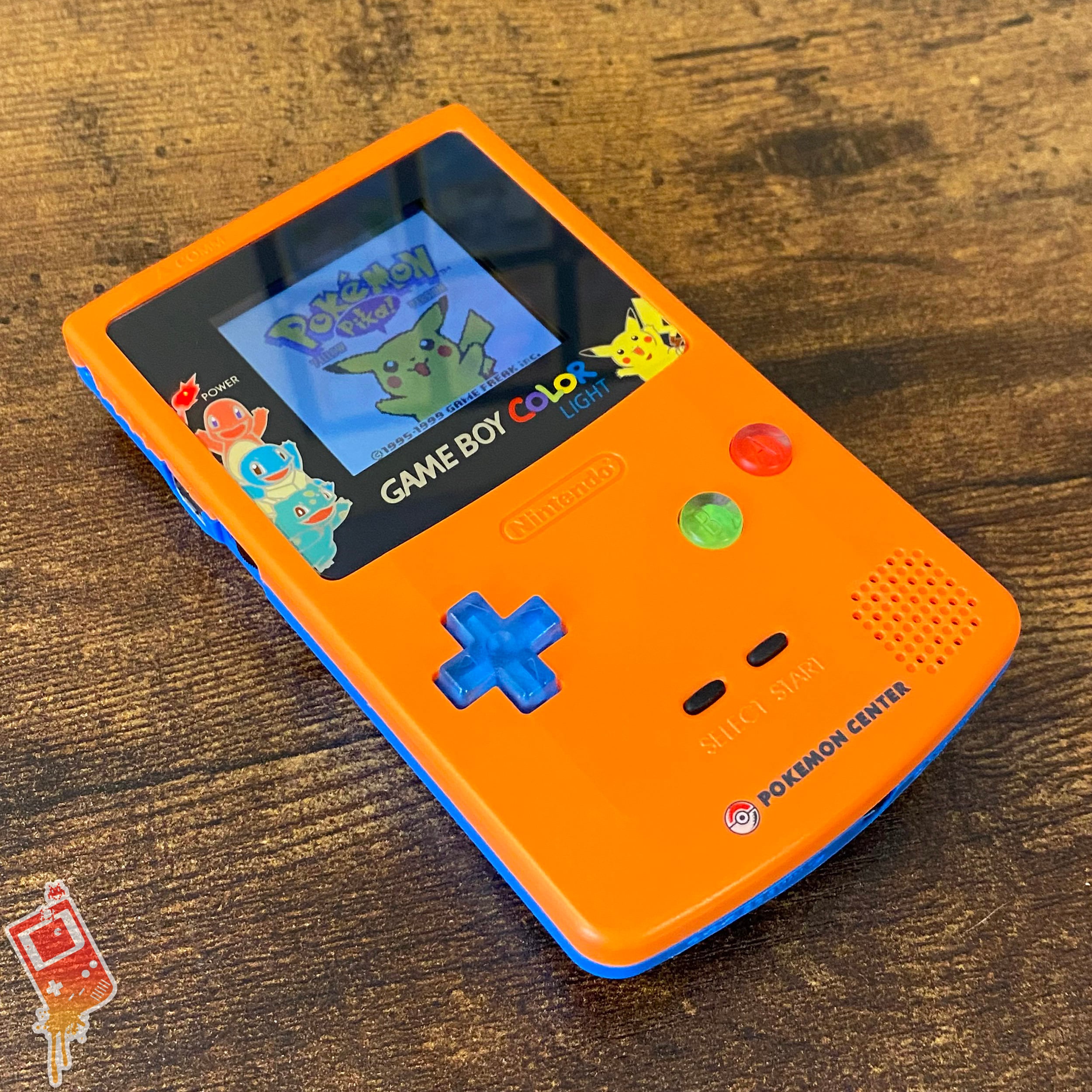 Custom Backlit Nintendo Gameboy Color Pokemon Center Themed Squirtle  Charmander Bulbasaur by 8bitaesthetics 