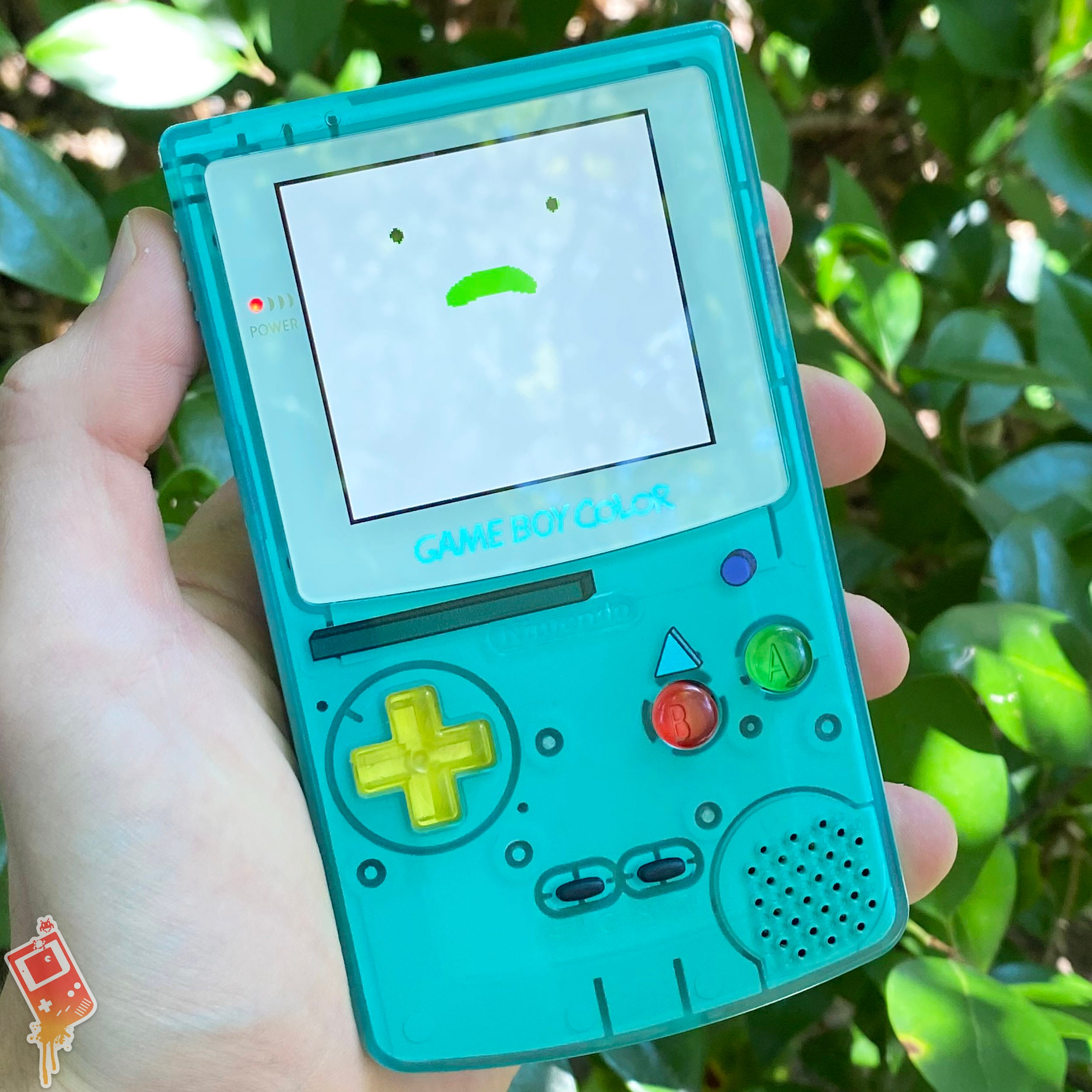 ゲームボーイカラー クリアグリーン iPS液晶 バックライト 改造