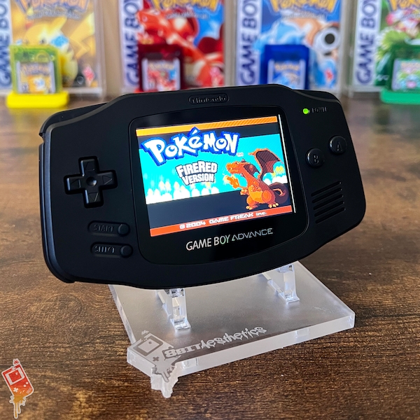 Custom IPS V3 Backlit Nintendo Gameboy Advance Solid Black by 8bitAesthetics