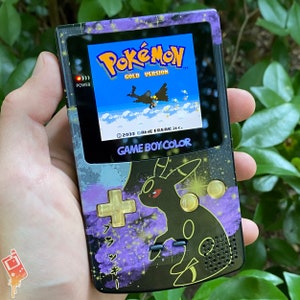 Custom Backlit Nintendo Gameboy Color IPS XL "Artist Series" - Umbreon by 8bitAesthetics & Ori Avissar