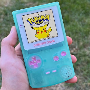 Custom Backlit Nintendo Gameboy Color Clear Blue/green Glow in the Dark by  8bitaesthetics 