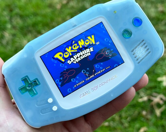 Custom IPS V3 Backlit Nintendo Gameboy Advance Clear Blue/opal/white ...