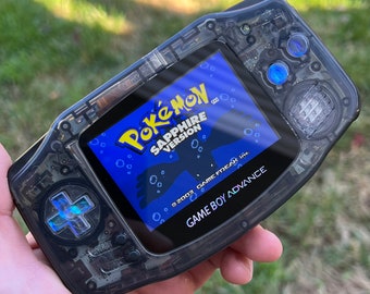 Custom IPS V3 Backlit Nintendo Gameboy Advance Mirror Black/Midnight Opal by 8bitAesthetics