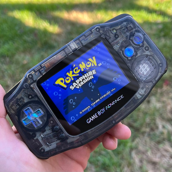 Custom IPS V3 Backlit Nintendo Gameboy Advance Mirror Black/Midnight Opal  by 8bitAesthetics