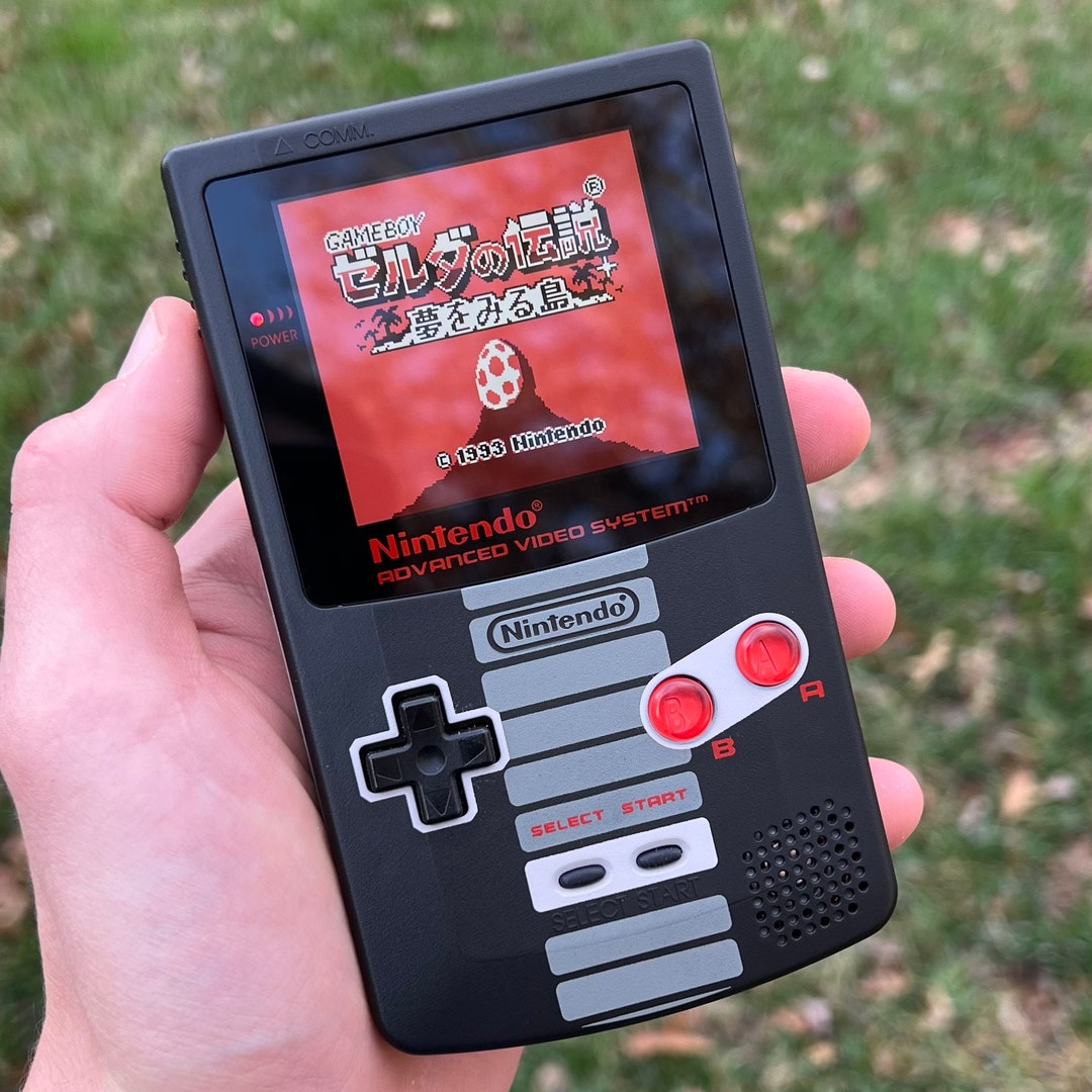 Nes Game Color Custom NES Themed IPS XL Backlit Nintendo Gameboy Color by ...