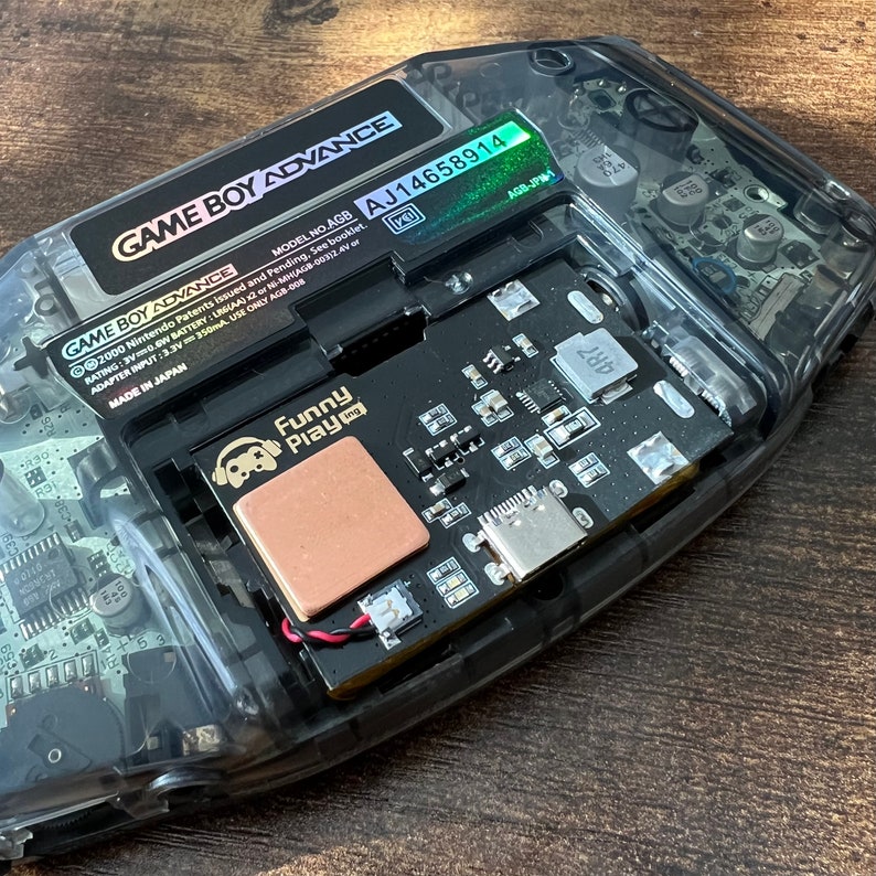 Gameboy Advance 1800mah Usbc Rechargeable Battery Mod ADD ON Etsy