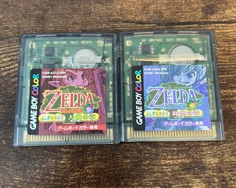 Importação japonesa genuína recondicionada The Legend of Zelda: Oracle of Seasons & Ages 2 coleção de carrinhos com novas baterias economizadoras