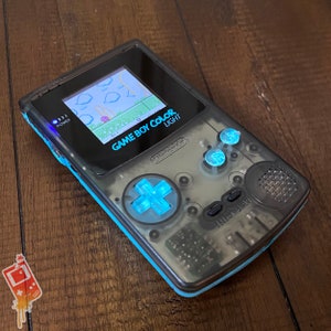 Custom Backlit Nintendo Gameboy Color Clear Blue/Black by 8bitAesthetics