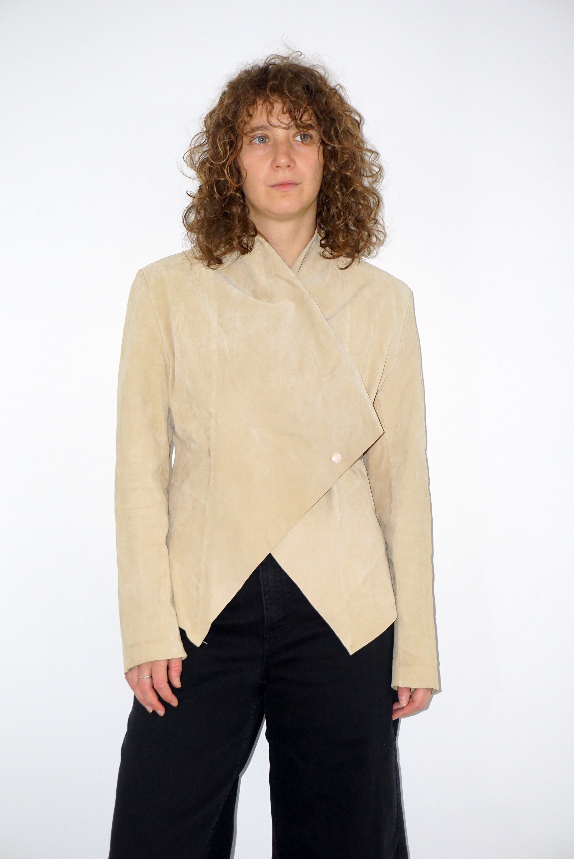 ジャケット・アウター 90s sheer beige double-breasted jacket b7e63709eefeee86c72fc486b88fa8