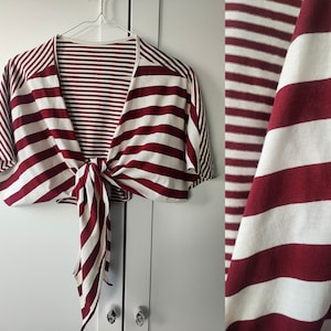 90&#39;s striped wrap top