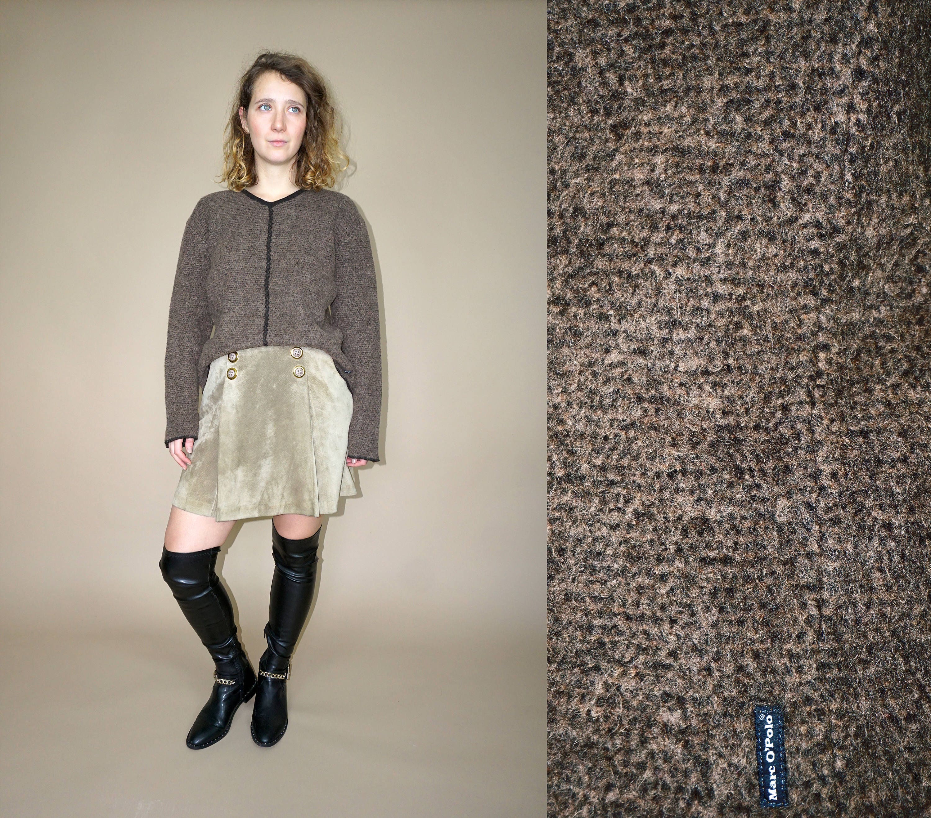 80's Vintage Women's Alpaca Wool Brown Sweater - Etsy