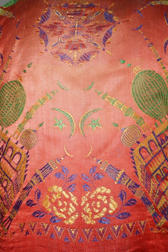 90's red abstract patterned fringed hippi west - image 7