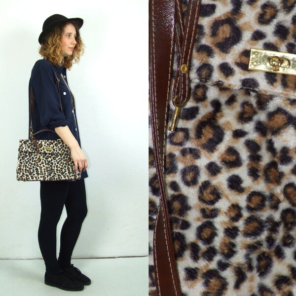 Vintage true 90’s leopard bag