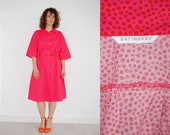 90 39 s vintage pink Marimekko dress with polka dot pattern