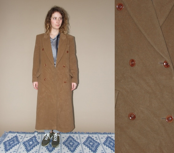 80's vintage women's brown wool cashmere minimal m