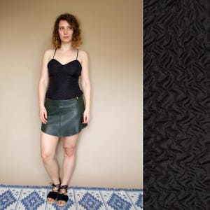 90&#39;s vintage women&#39;s Vera Mont open back black top