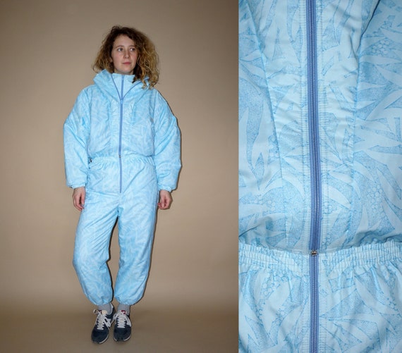 baby blue ski suit