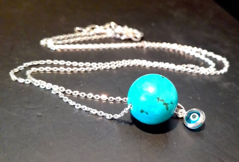 gift for her,evel eye NECKLACE PENDANT TURQUOISE Eye Silver or Goldplated Silver Turquoise jewelry gemstones necklaces crystal jewellery