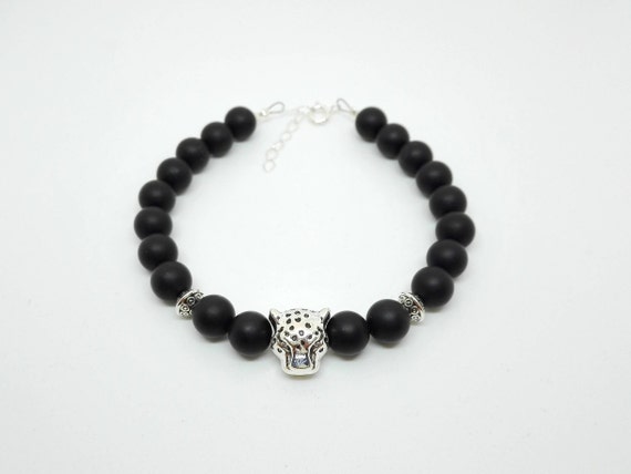 HANDMADE BRACELET BLACK Onyx Mat Puma 