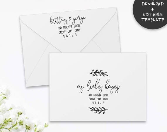 envelope addressing brighterbeautydesign