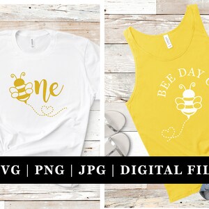 First Birthday Bee SVG | Bumble Bee Birthday SVG Bundle | Family Birthday Shirts