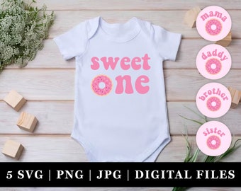 Süße SVG | Donut Geburtstag SVG Bundle | Familien Geburtstag Shirts