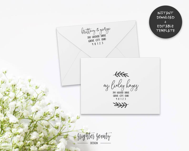 printable envelope template editable envelope template a7 etsy