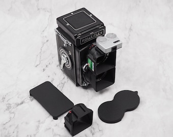 Vintage Rollei Cut Film Plate Adapter Back: Rolleiflex Camera