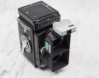 Rolleiflex Bay III Lens Dual Single Hood/shade & Cap for 2.8