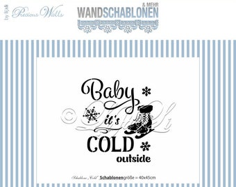 Stencil-"It's Cold Outside" typography