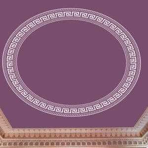Wall stencil meander ceiling ornament Athens image 1