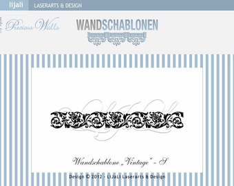 Wall Stencil-border "vintage"-Narrow