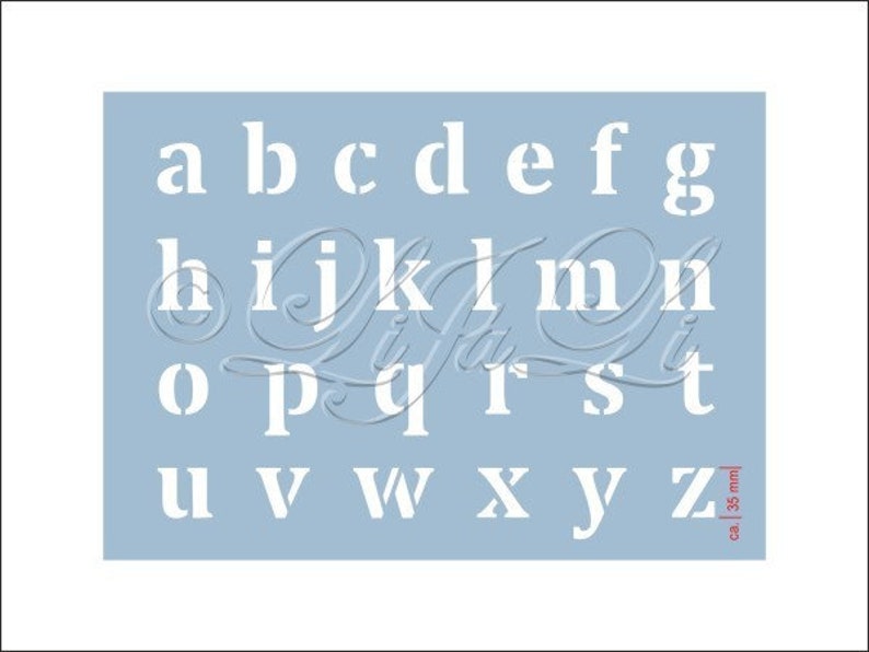 Stencil-Letters A-Z-lowercase letters... image 1