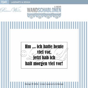 Schablone "Viel vor ..." Typographie