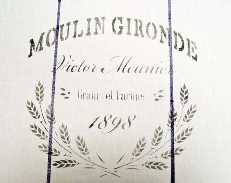 Schablone Moulin Vintage Style Typographie Bild 3