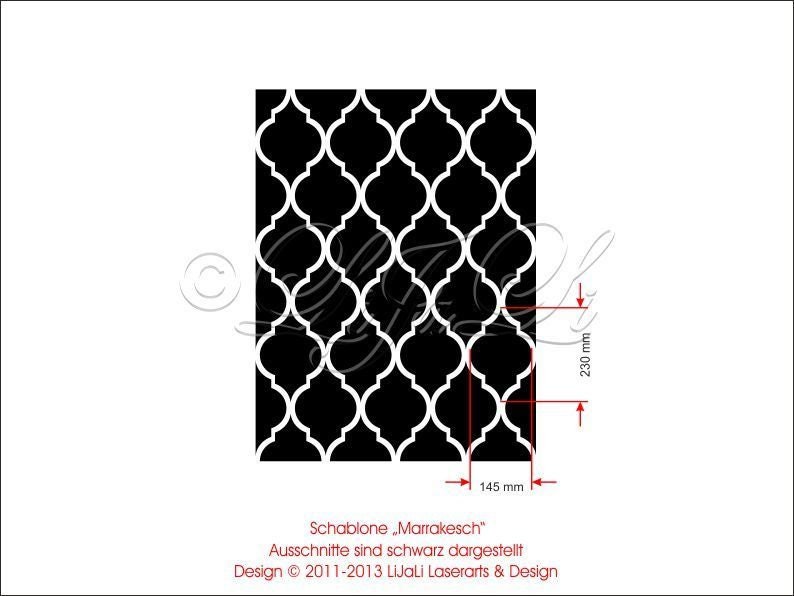 Wandschablone Marrakesch XL All-over Design Bild 2