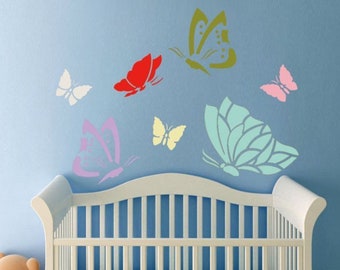 Wall template - butterflies - 4 in a set