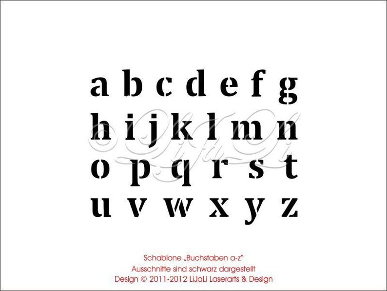 Stencil-Letters A-Z-lowercase letters... image 3