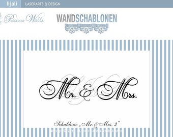 Sjabloon - "Mr. & Mrs. III" 2-delige set