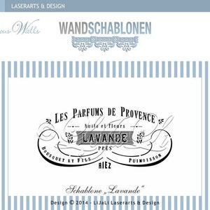 Schablone Lavande Vintage Style Typographie Bild 3